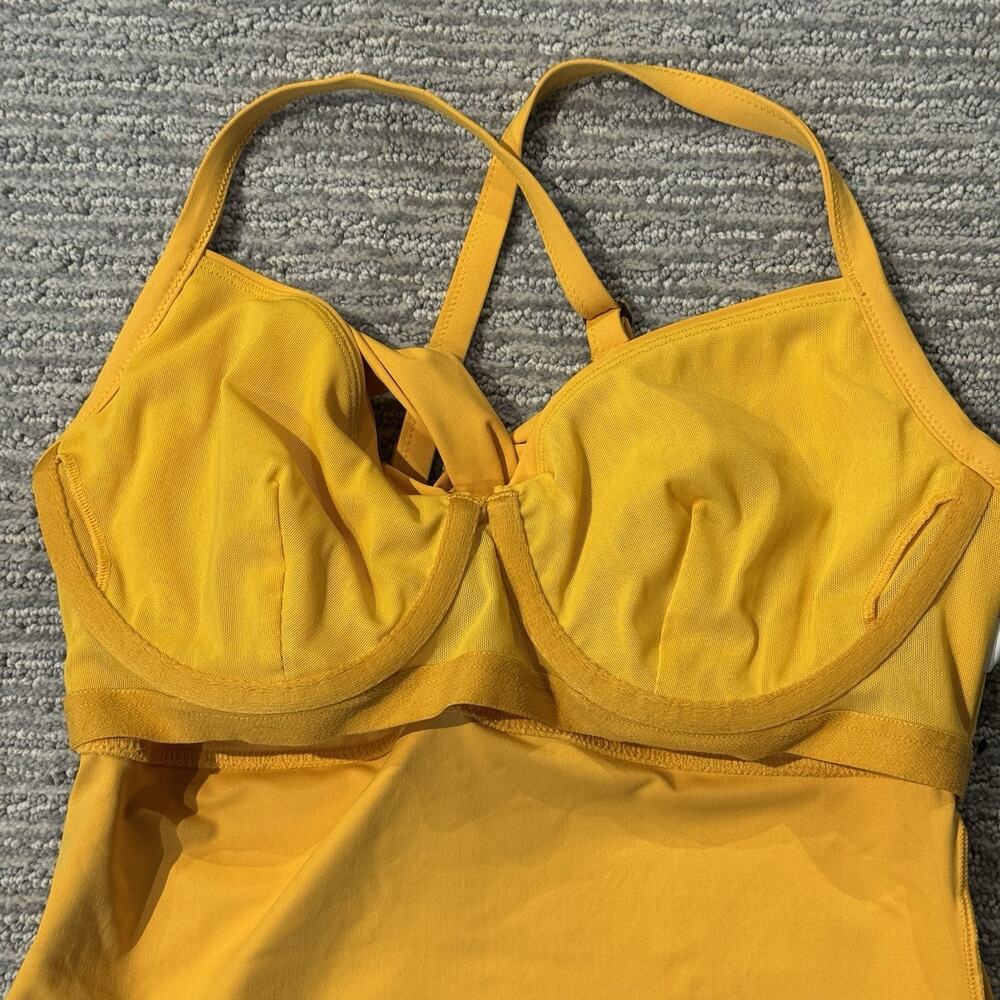 Athleta Twist Up Tankini Top 34D/DD Abyssinia Yellow - Picture 4 of 6
